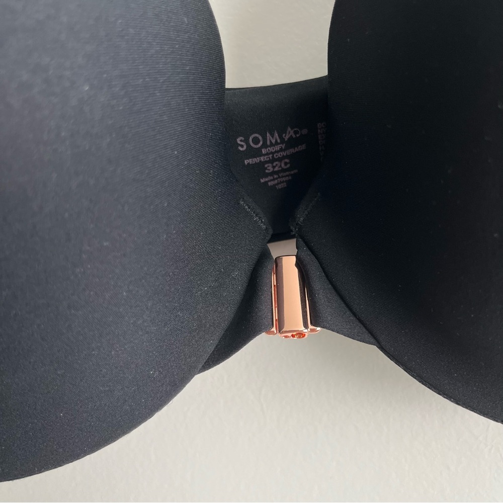 SOMA Bodify Perfect Coverage Black Bra Sz 32C - Picture 3 of 5
